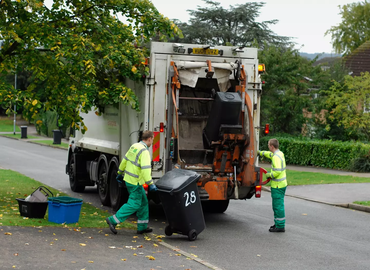 The sanitation workers were shocked to find a girl in the bin.