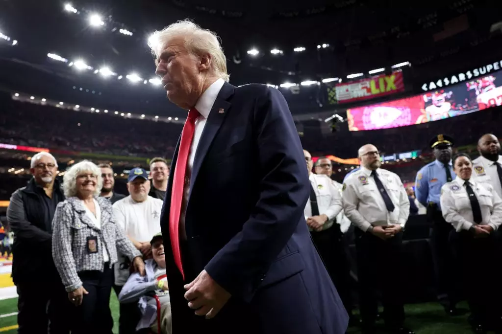 Donald Trump at last year's Super Bowl (Jamie Squire/Getty Images)