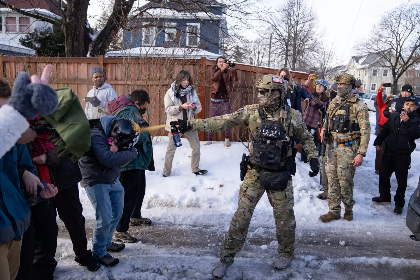 Protestors are regularly clashing with ICE agents in Minneapolis (Alex Kormann/The Minnesota Star Tribune via Getty Images)