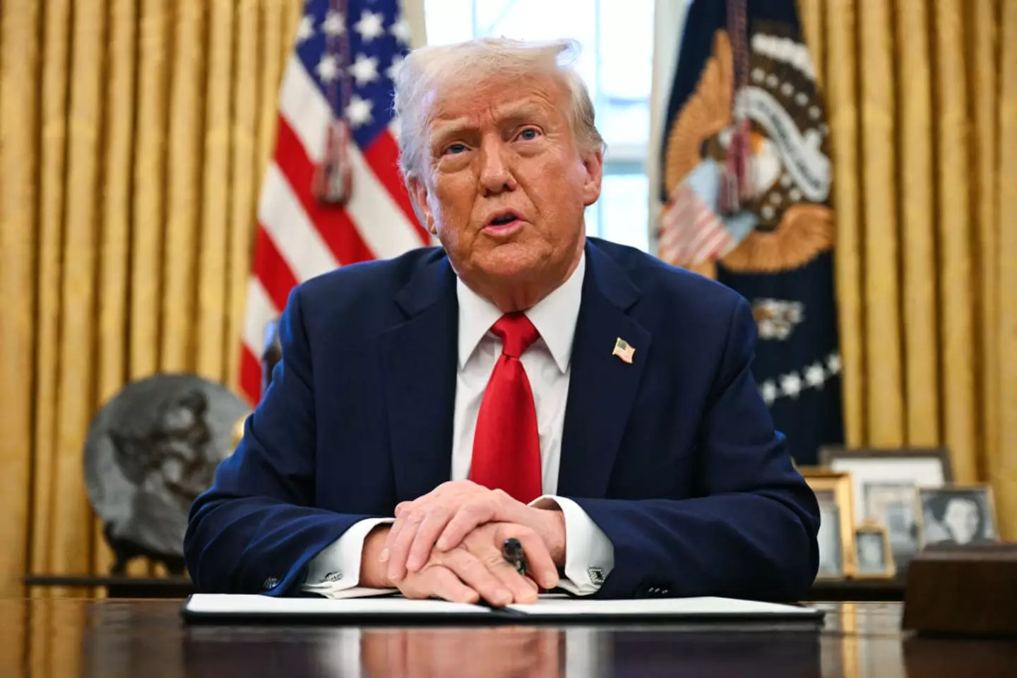 President Trump is now set to remove security clearances from a list of Democrats (JIM WATSON/AFP via Getty Images)