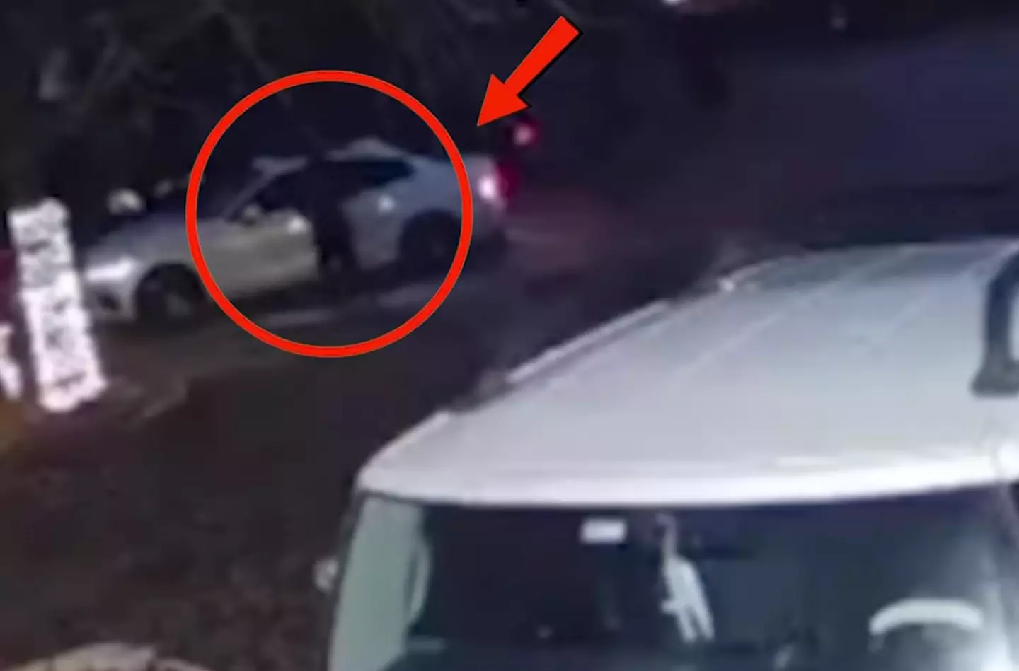 A person believed to be Olmos was seen near her car (KSAT)