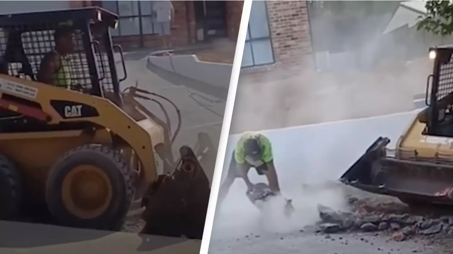 Builders destroy driveway after homeowner refused to pay full amount for their work