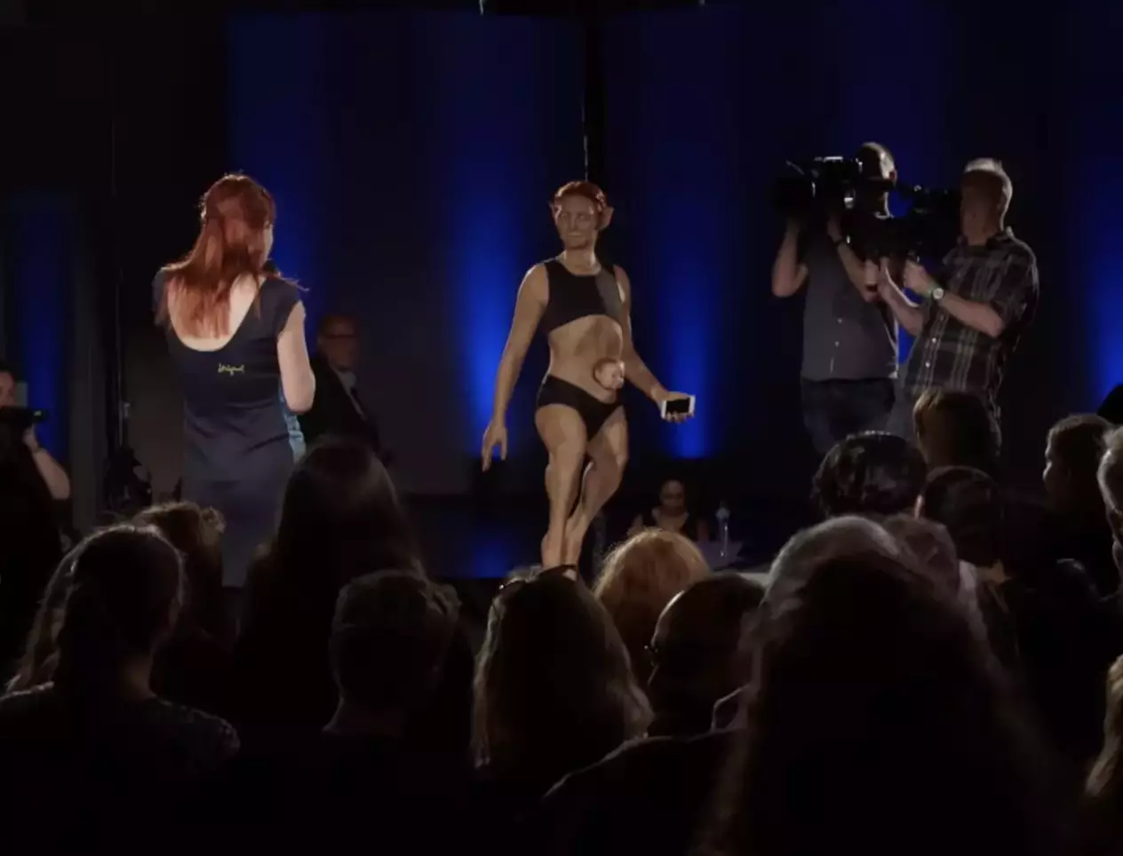 Alice Roberts unveils Alice 2.0 a mock up of the perfect body.