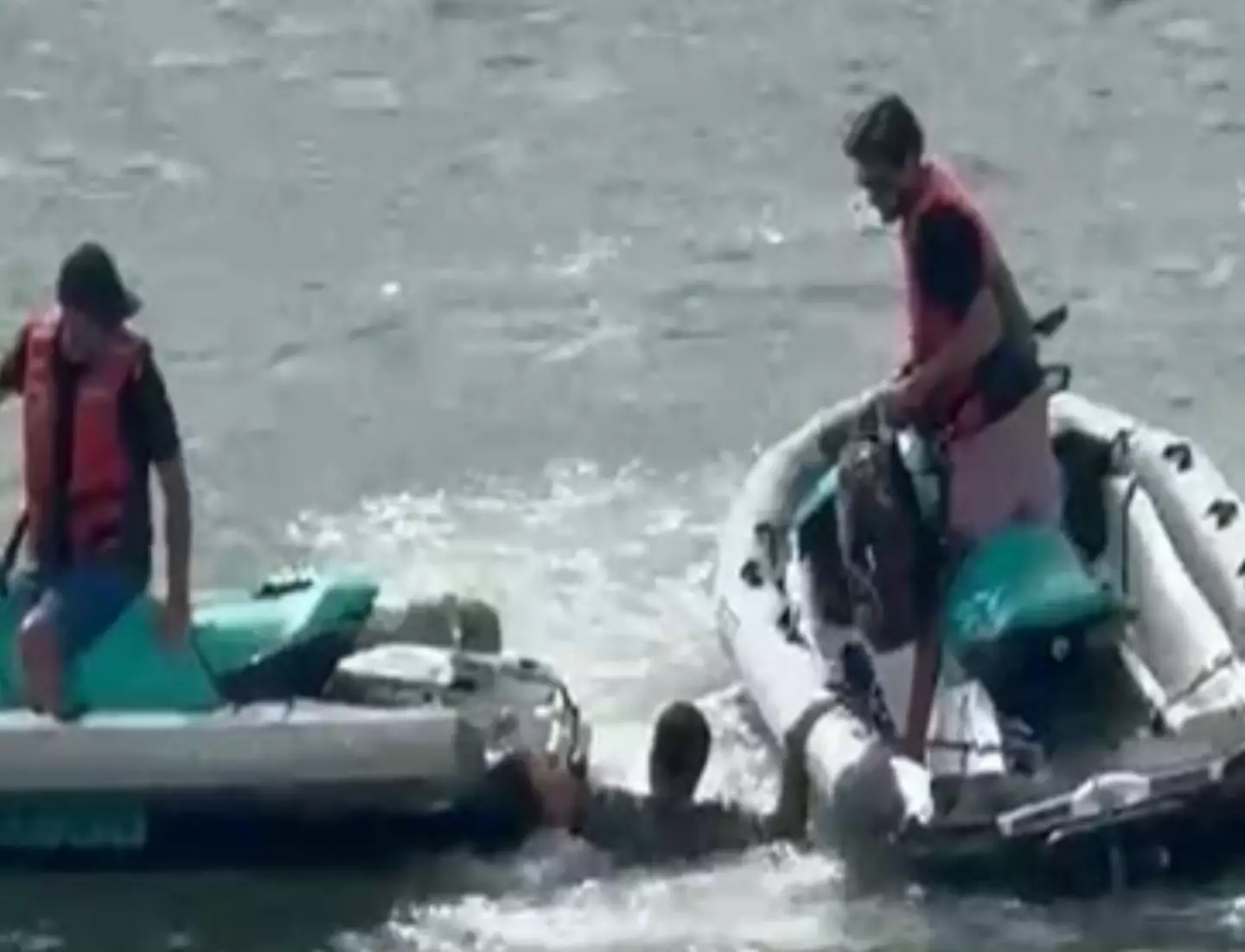 He was recovered from the sea by passerbys on jet skis (Homeland Security Investigations)