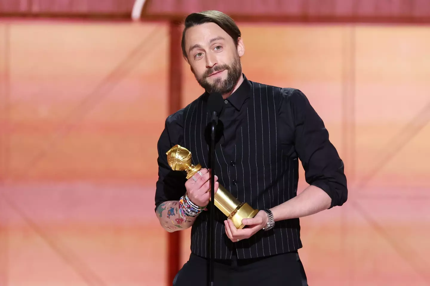Kieran Culkin wins best performance by a male actor in a supporting role (Rich Polk/GG2025/Penske Media via Getty Images)