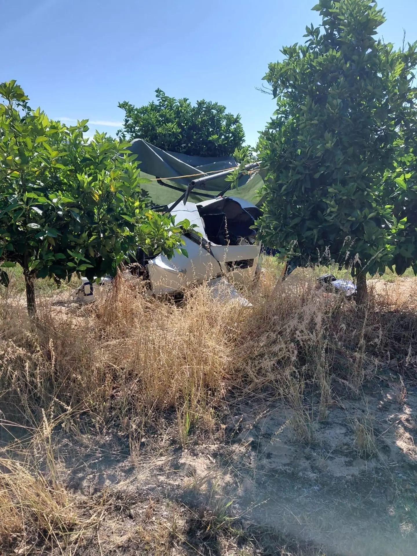 The scene of the helicopter crash (Facebook/Exec Ops)