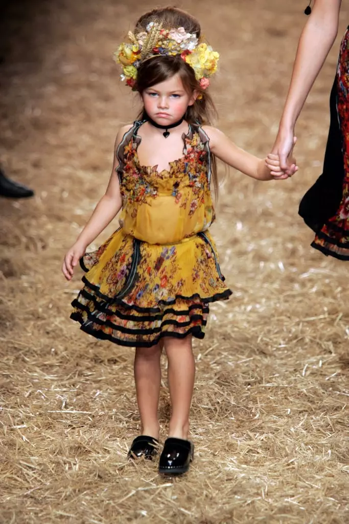 Thylane Blondeau seen on the runway at Jean Paul Gaultier's 2006 show (Fairchild Archive/Penske Media via Getty Images)