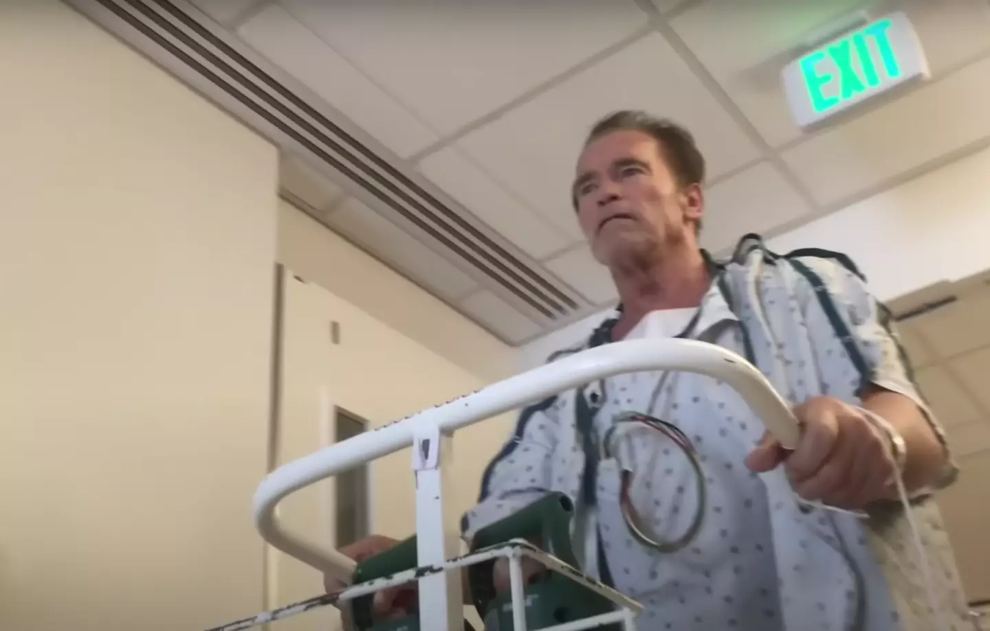 The Terminator star explained how the medical team 'made a mistake and poked through the heart wall'.