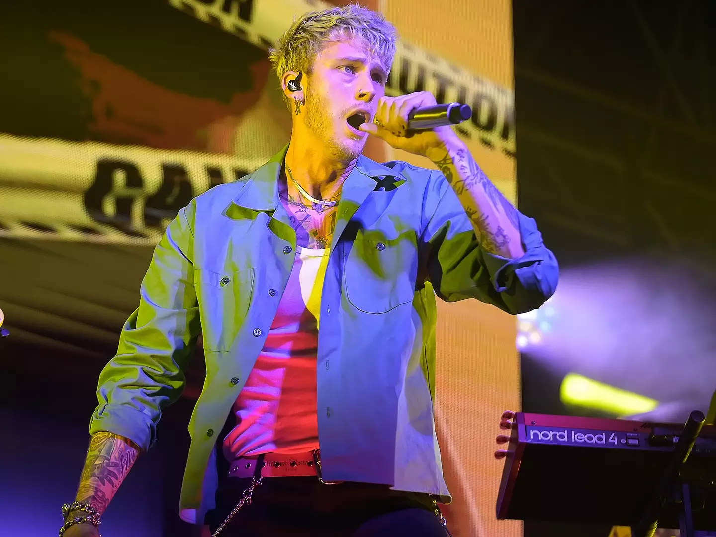Machine Gun Kelly was groped by a fan during his concert in Portland, Oregon.