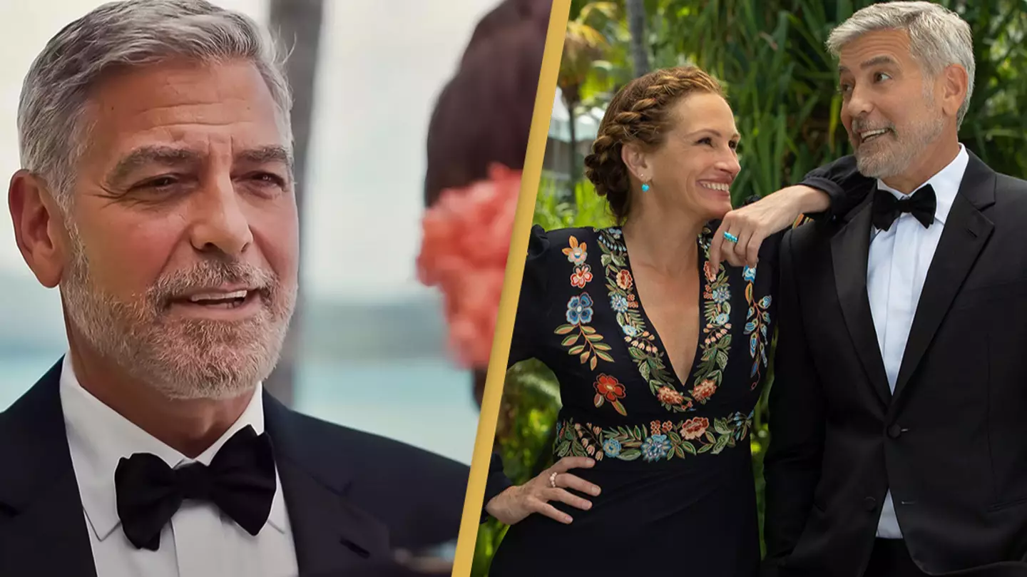 George Clooney and Julia Roberts joke it took them 80 times to get one kissing scene just right