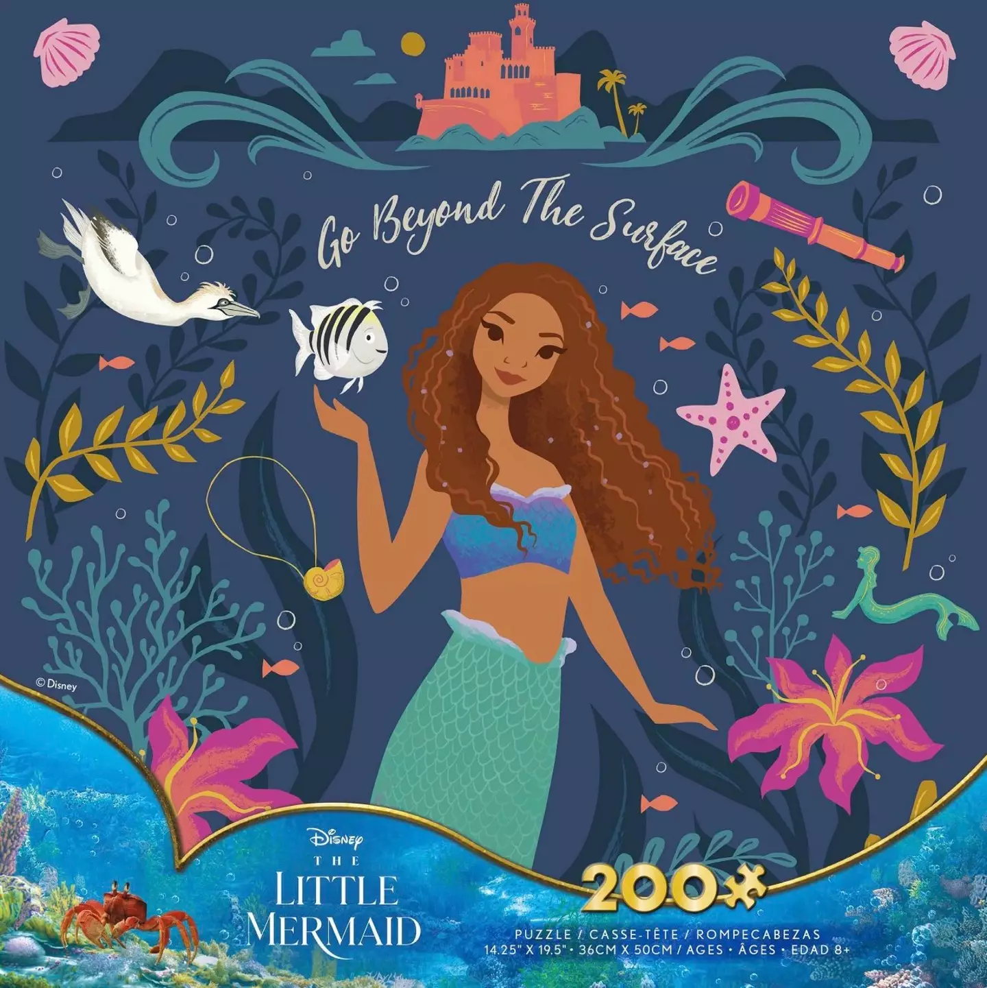 The cover for a Little Mermaid puzzle shows Sebastian's apparent new design.
