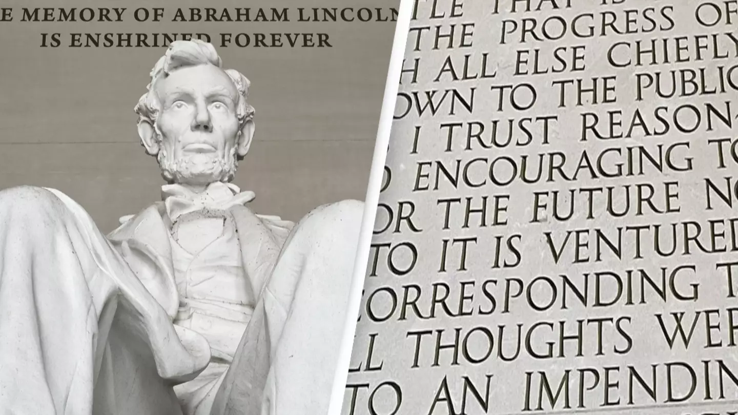 There's a typo on the Lincoln Memorial but you have to look very closely