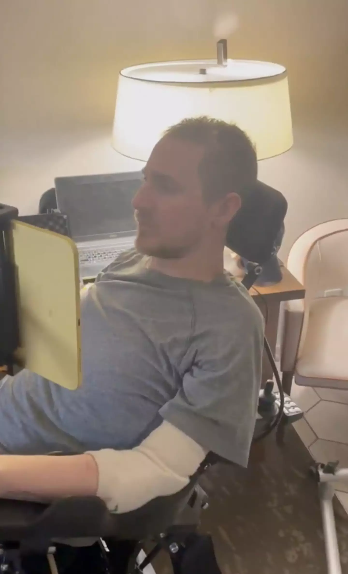 Rob says he's been able to play video games in less than a week since having the chip installed (X/greiner_ro52817)