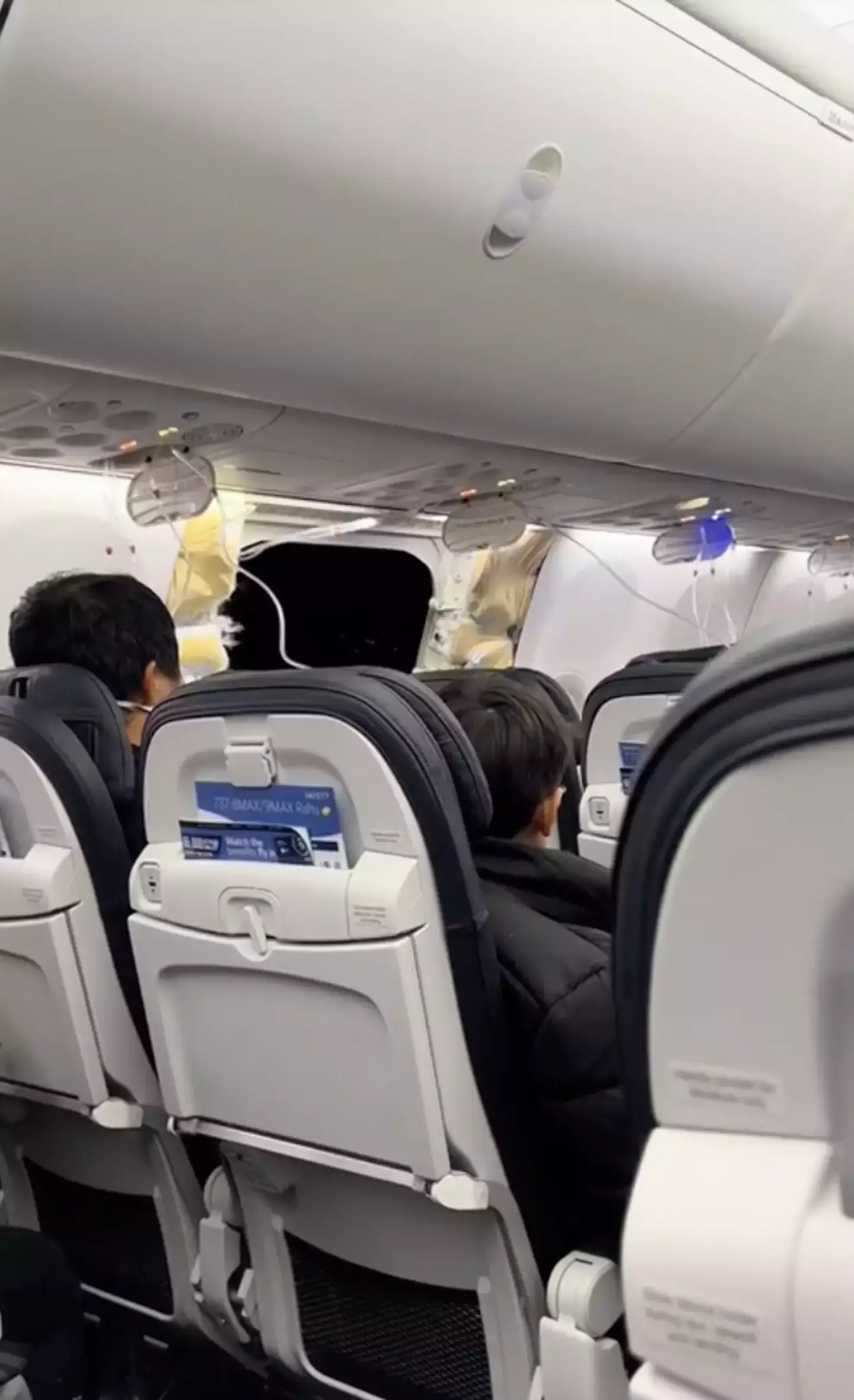 A passenger posted a video of the incident.
