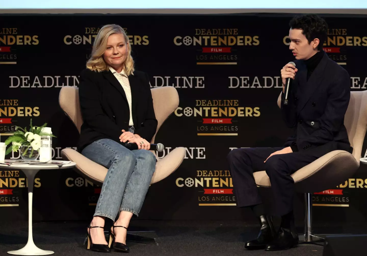 Dunst with her Power of the Dog co-star, Kodi Smith McPhee.