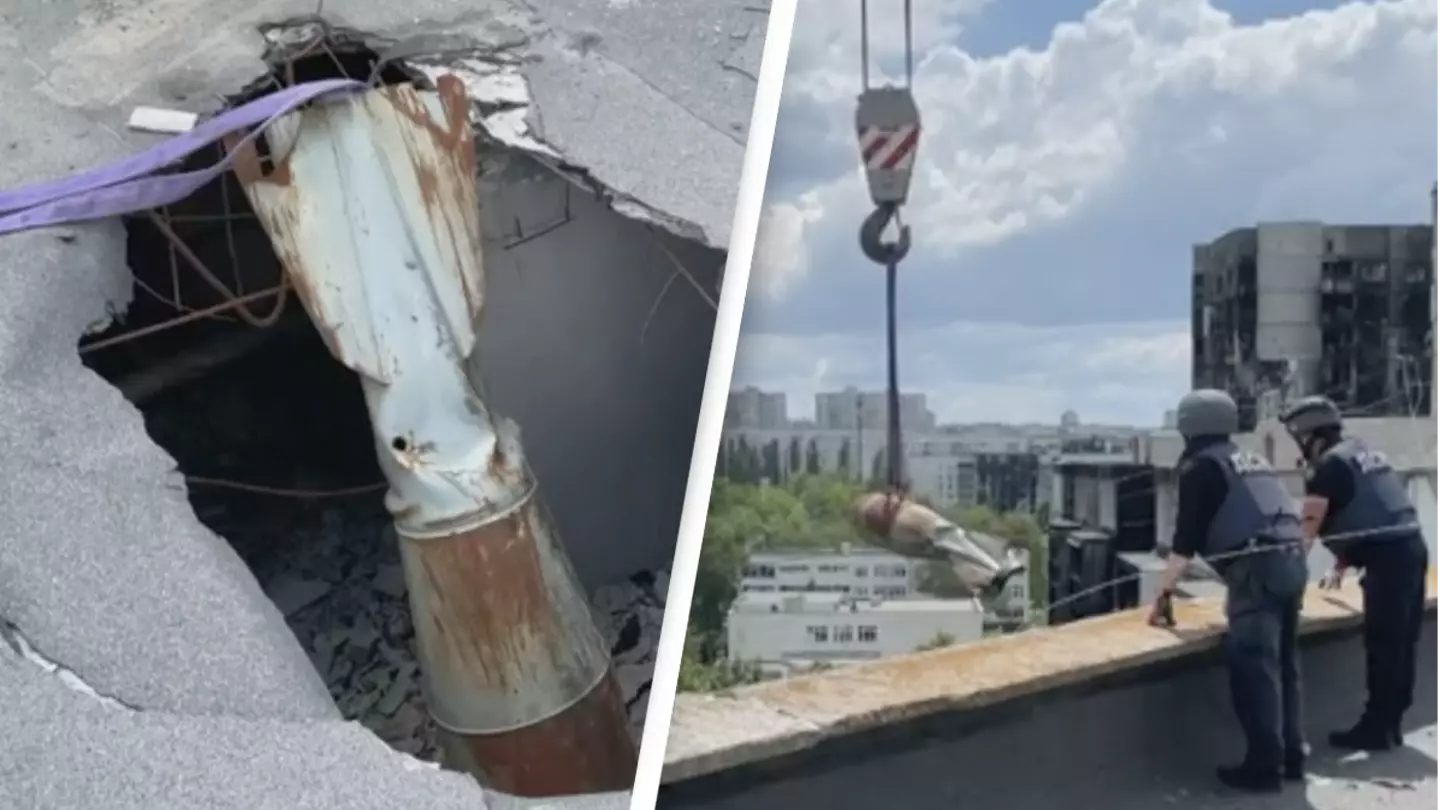 Huge 500kg Unexploded Bomb Removed From Kharkiv After It Landed In Apartment Block