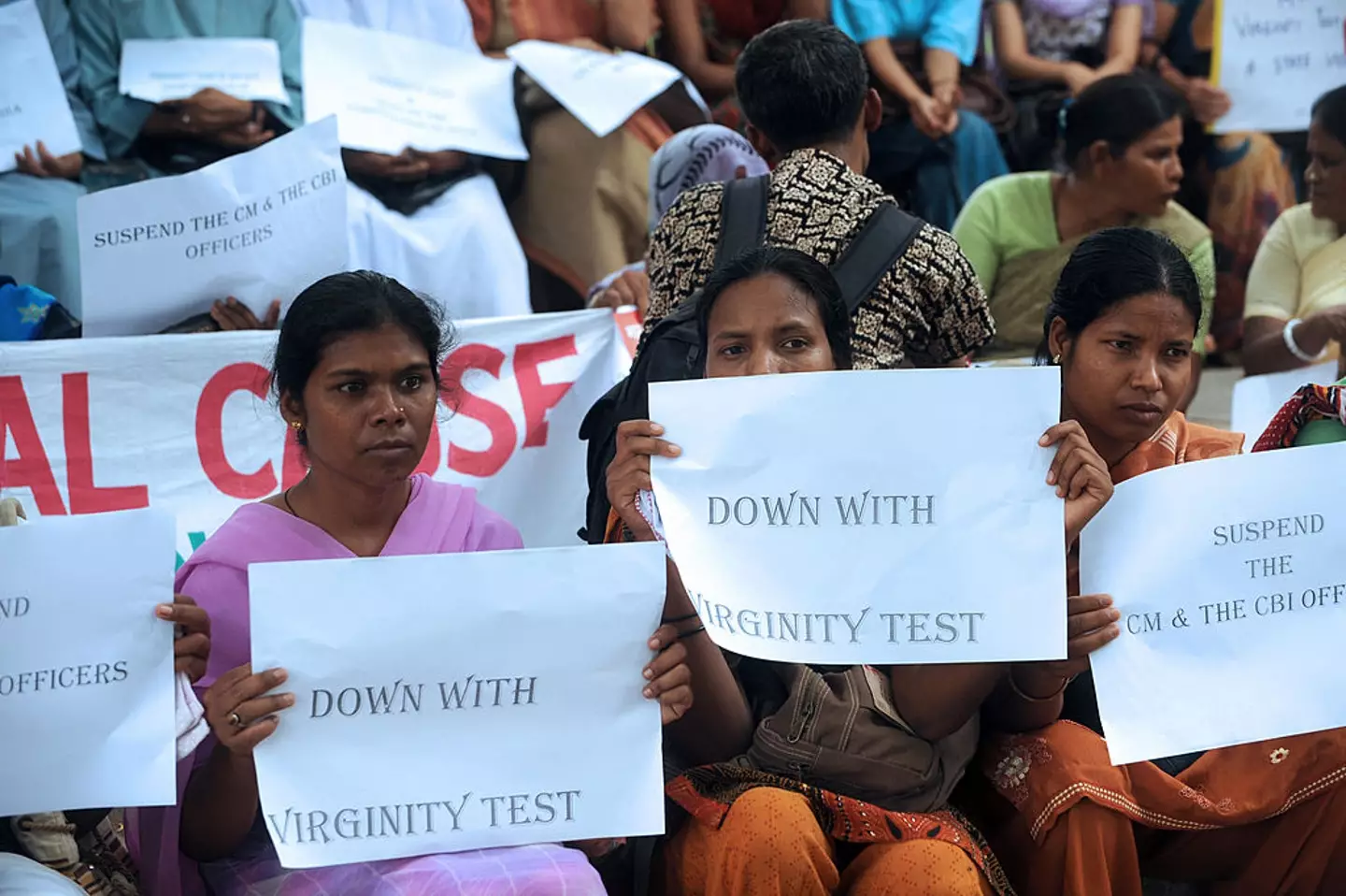 Protestors against the practice in New Delhi in 2009 (RAVEENDRAN/AFP via Getty Images)