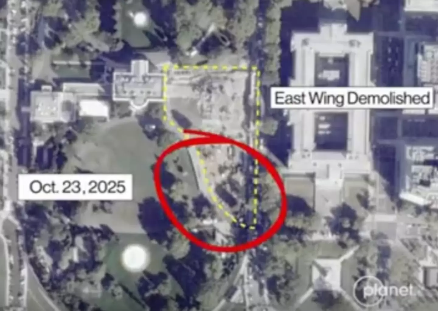 Trump's ballroom is set to be 90,000 square feet (ABC7)