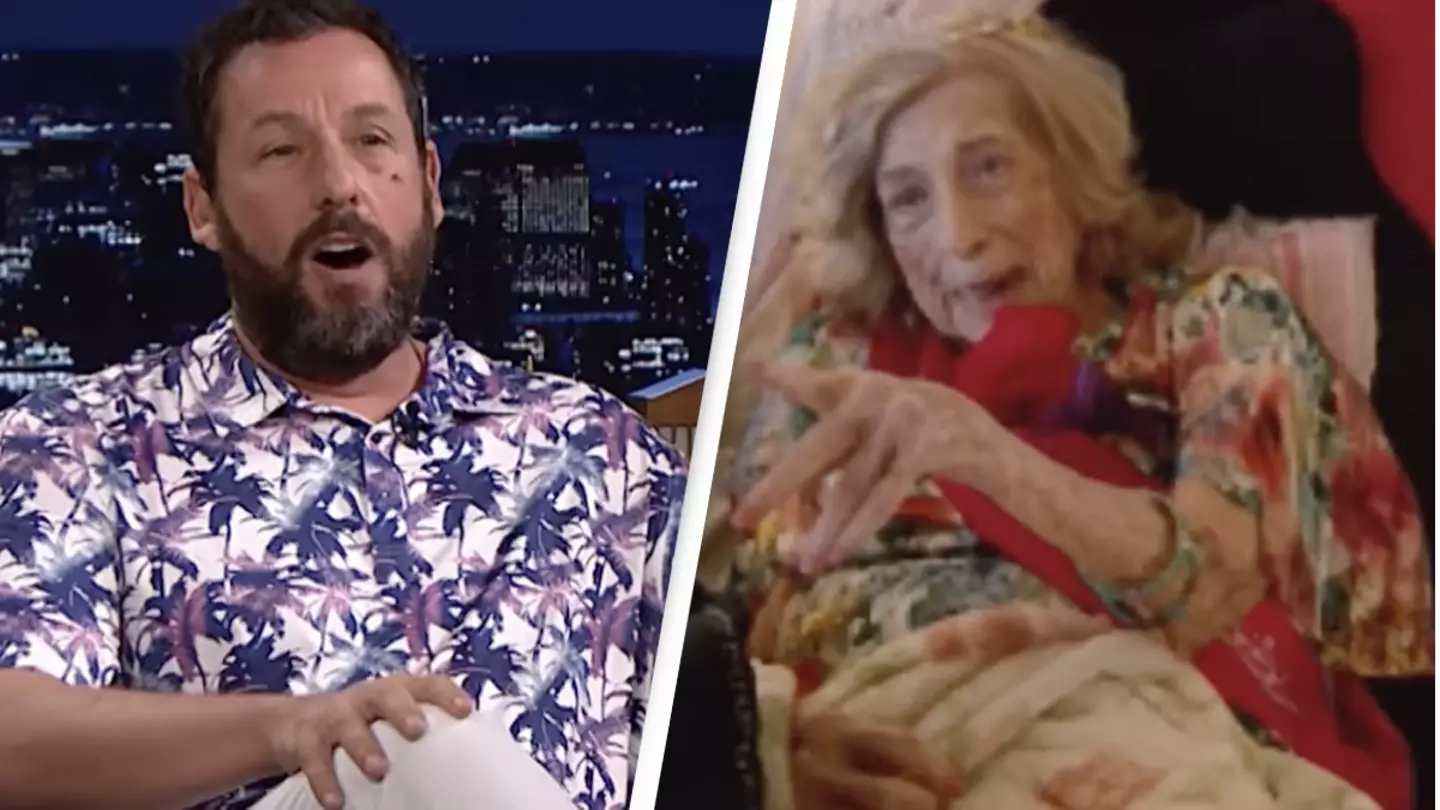 Adam Sandler Hilariously Celebrated His Wife's Grandma's 106th Birthday