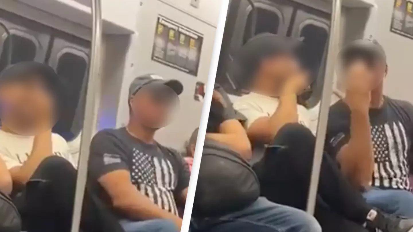 Subway commuter knocks man unconscious after he fell asleep on him