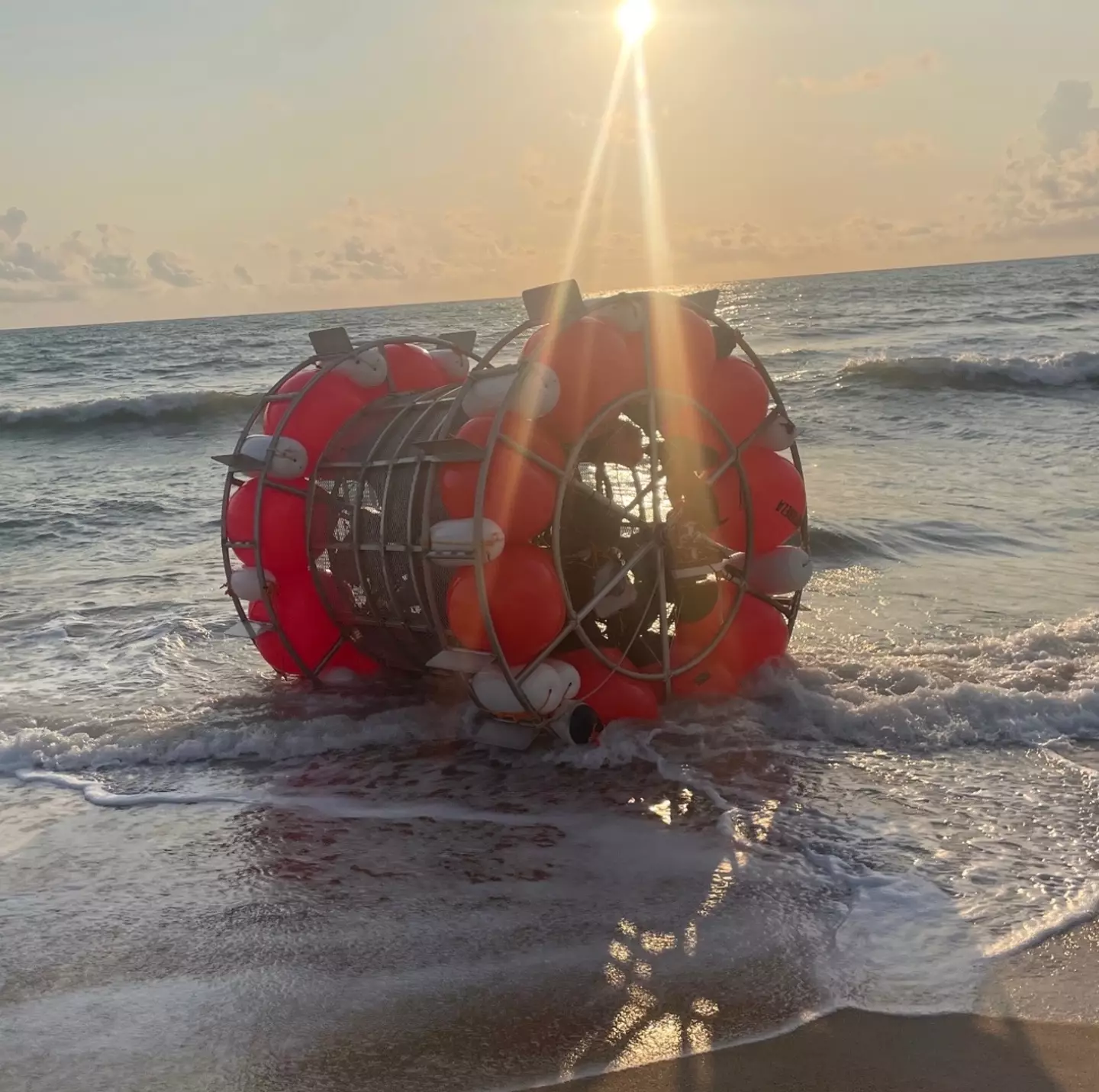 Baluchi was stopped while trying to cross the Atlantic in this.