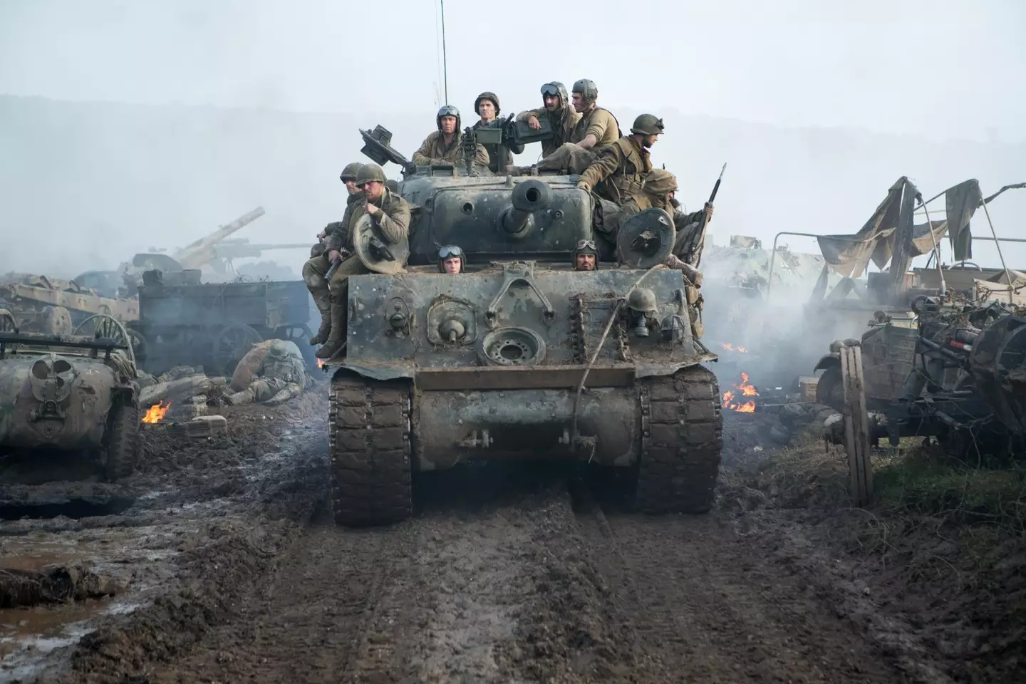 The cast of Fury. (Sony Pictures)