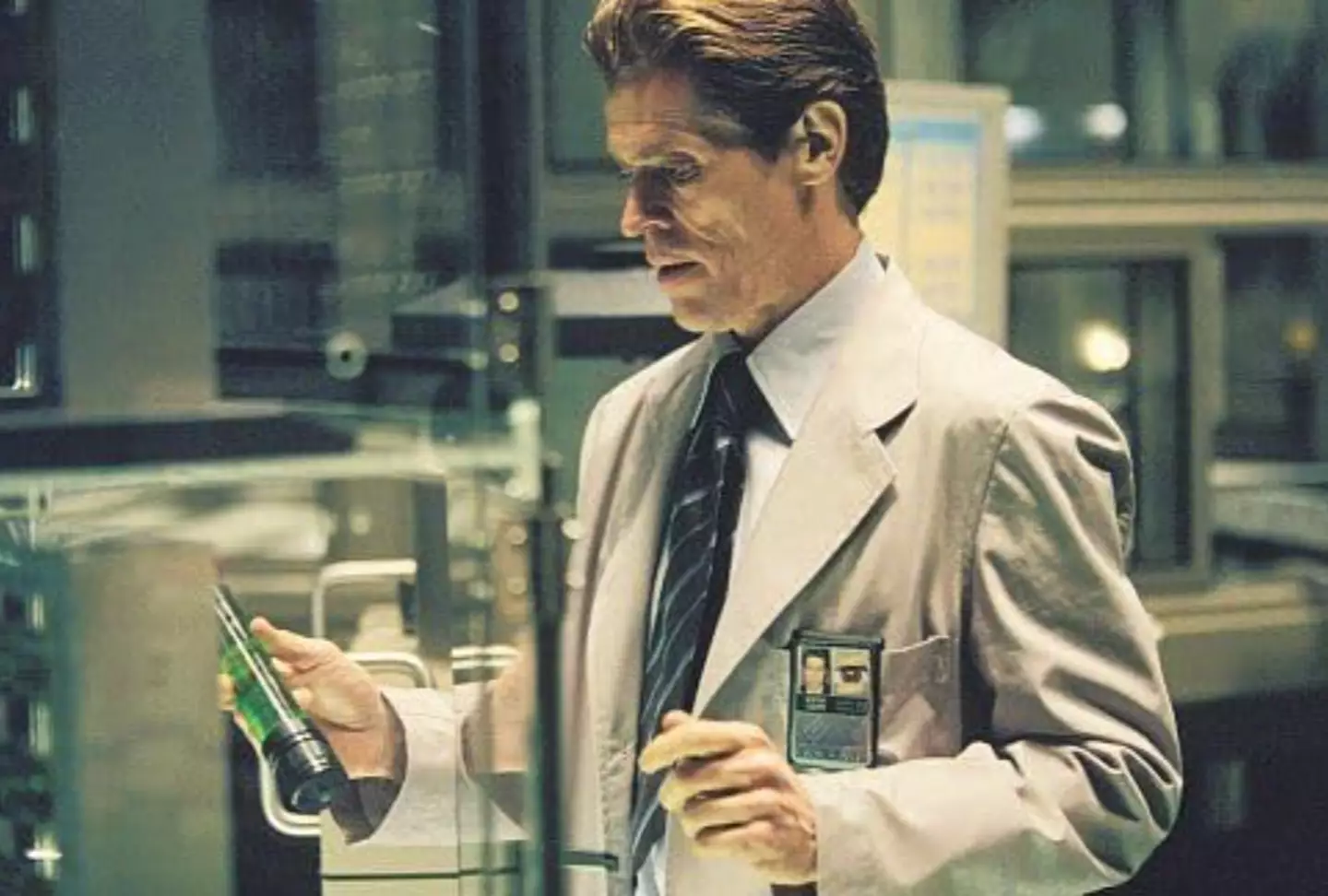 Dafoe is well-known for playing the Green Goblin in 2002's Spider-Man.
