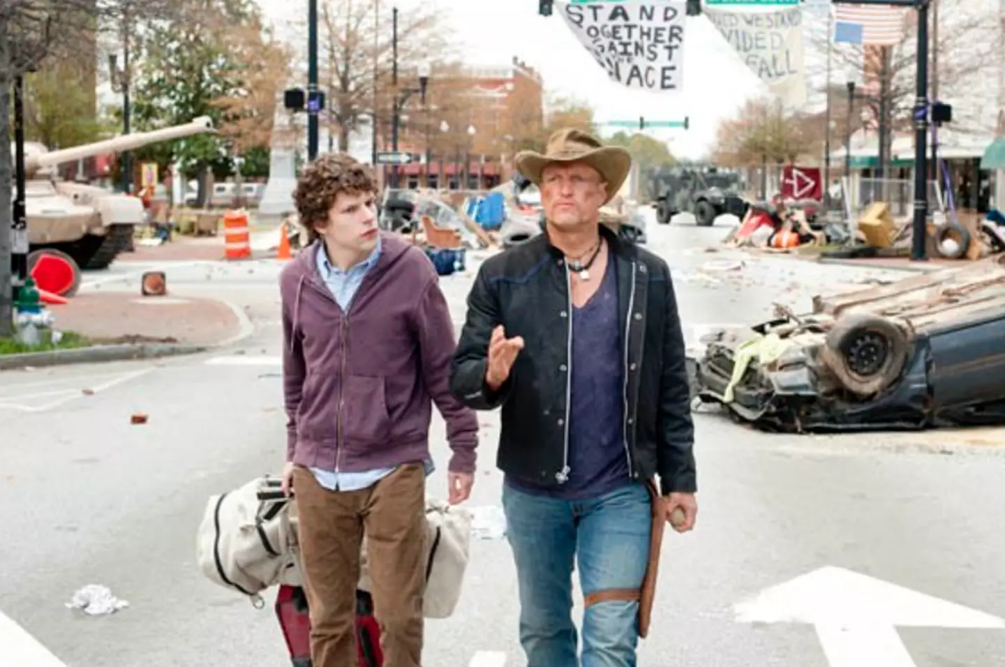 Jesse Eisenberg and Woody Harrelson star in Zombieland (Sony Pictures Releasing)