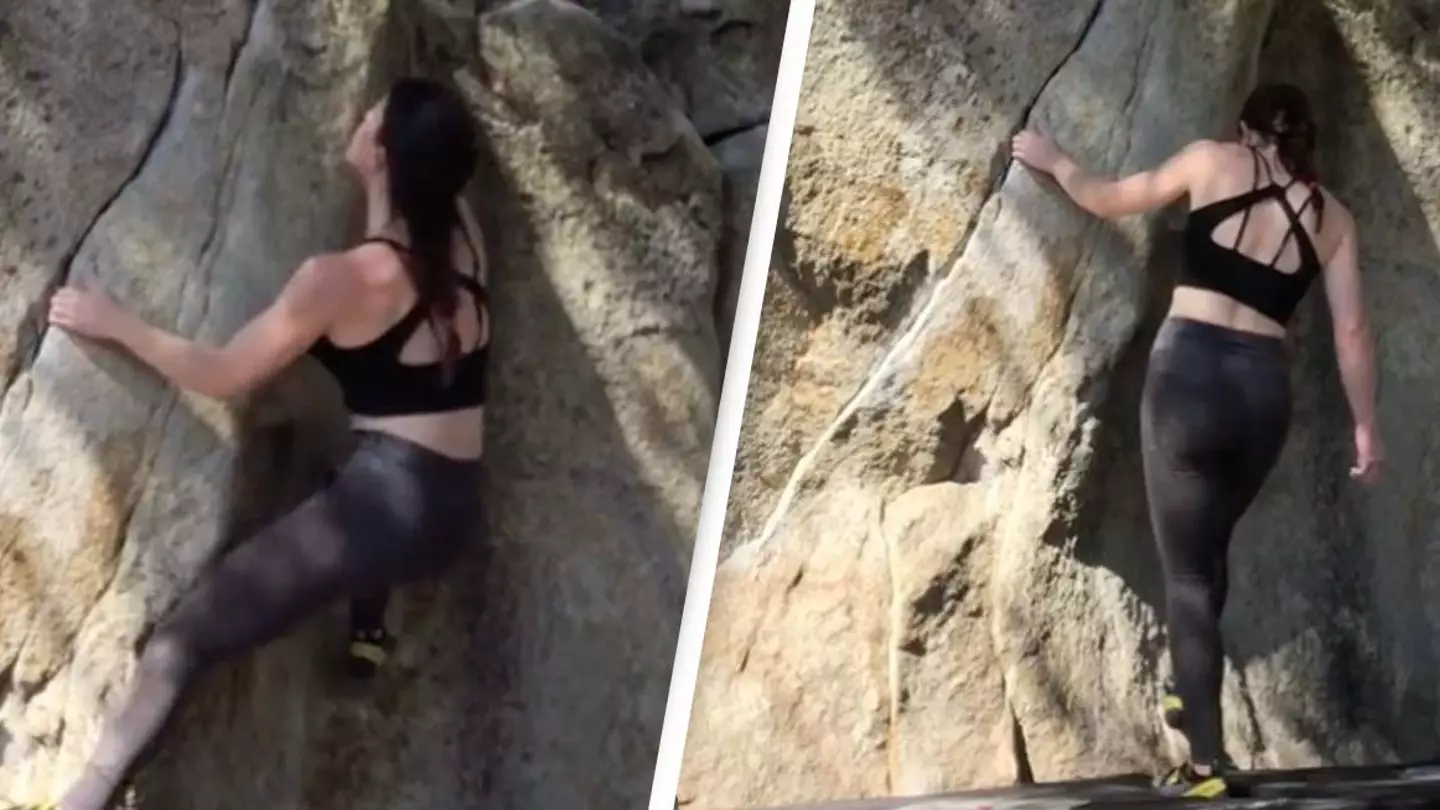 Rock Climber Catches Man Making Sexist Comments About Her Strength