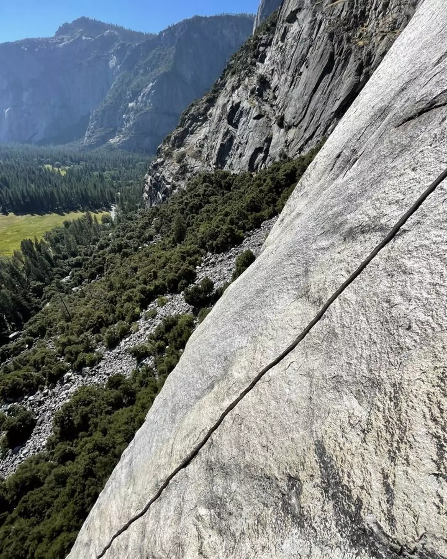 The 'Super Natural' crack was noticed by climbers.
