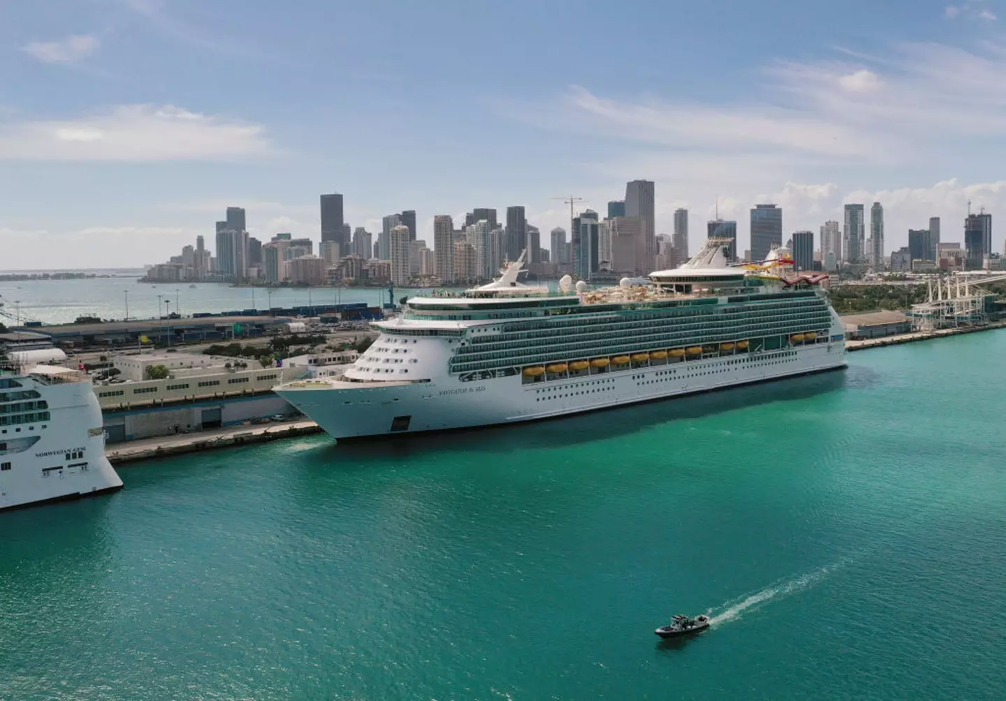 The Royal Caribbean cruise was traveling from Los Angeles to Mexico and back (Joe Raedle/Getty Images)