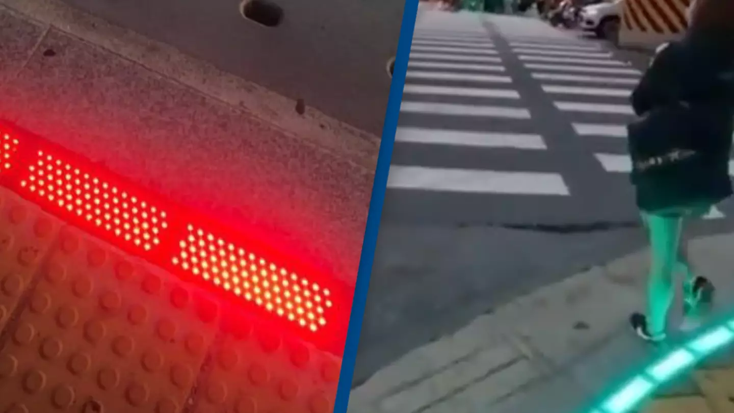 New traffic crossing designed to make it easier for people using smartphones divides opinion