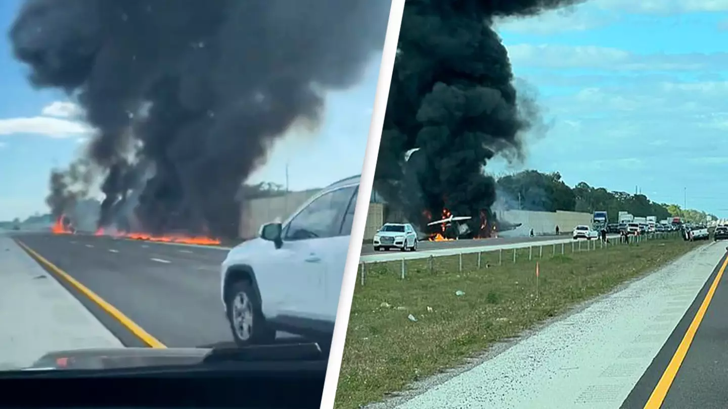 Chilling audio reveals the final moments inside private jet before it crashed onto freeway