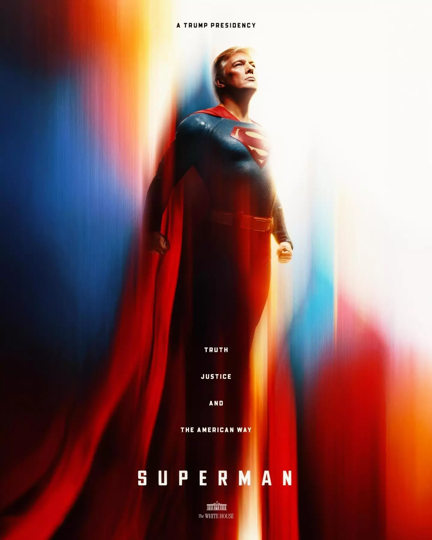 The White House appeared to compare Donald Trump to Superman (X/@WhiteHouse)