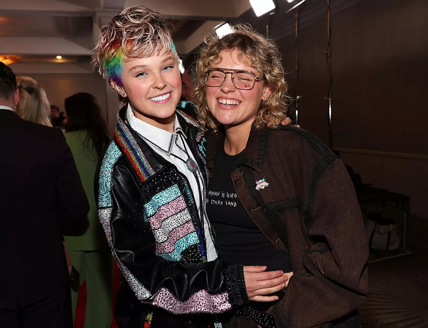 Jojo Siwa pictured with Kath Ebbs in California, on March 27 - just over a week before entering the Big Brother house in the UK (Christopher Polk/Variety via Getty Images)
