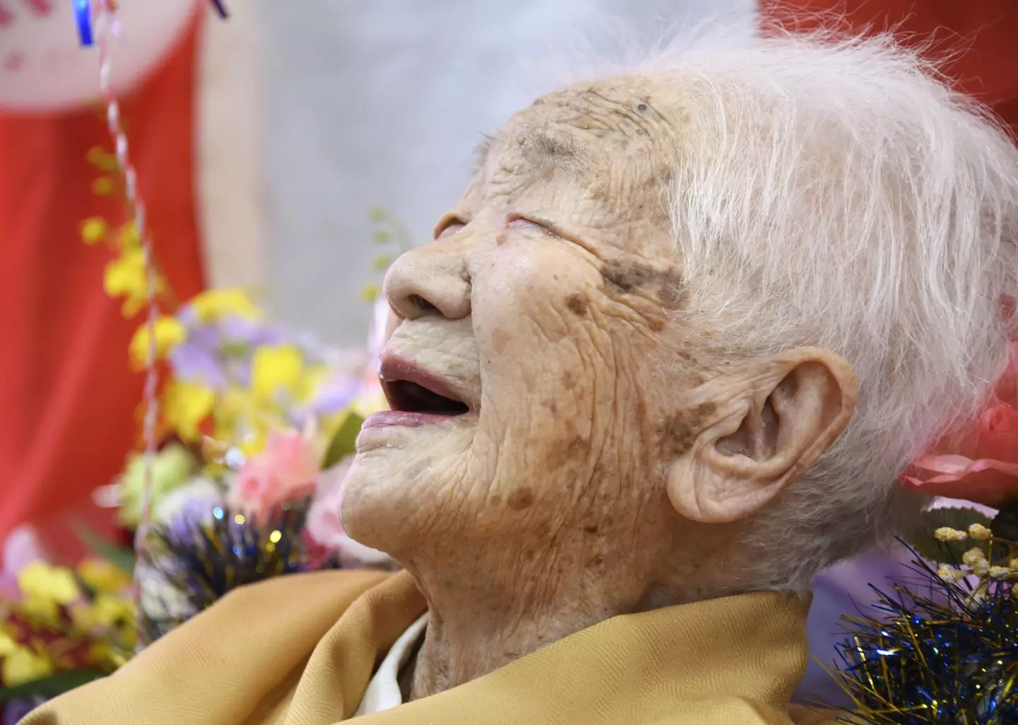 Tanaka had five kids and was married to her husband for 71 years.