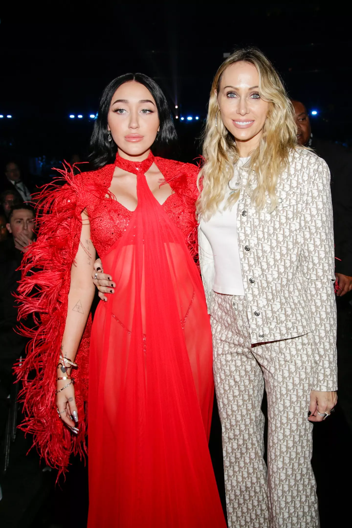 Tish and Noah Cyrus seen at the 62nd Annual Grammy Awards.