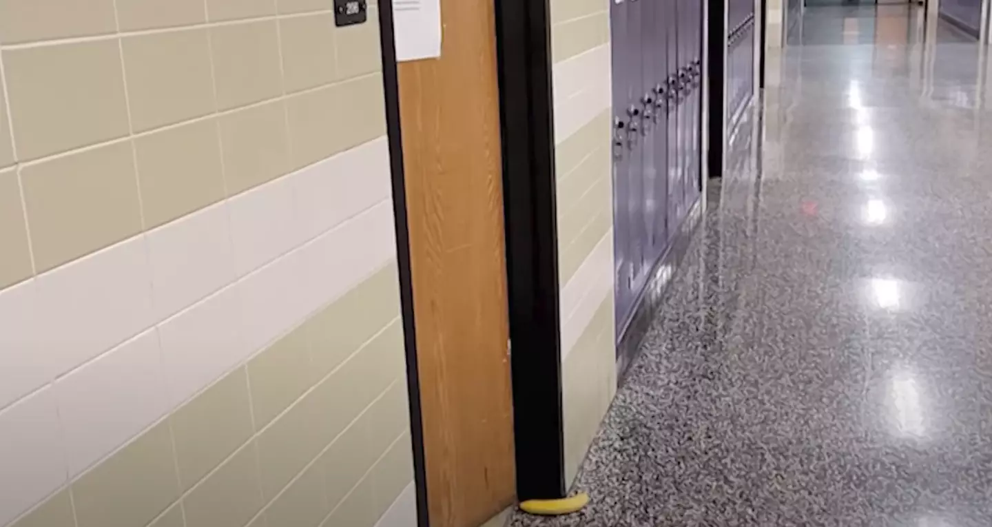 Mungo - who has taught at Virginia's Menchville High School for 21 years - first spotted a banana placed at the entrance to his classroom in October 2021.