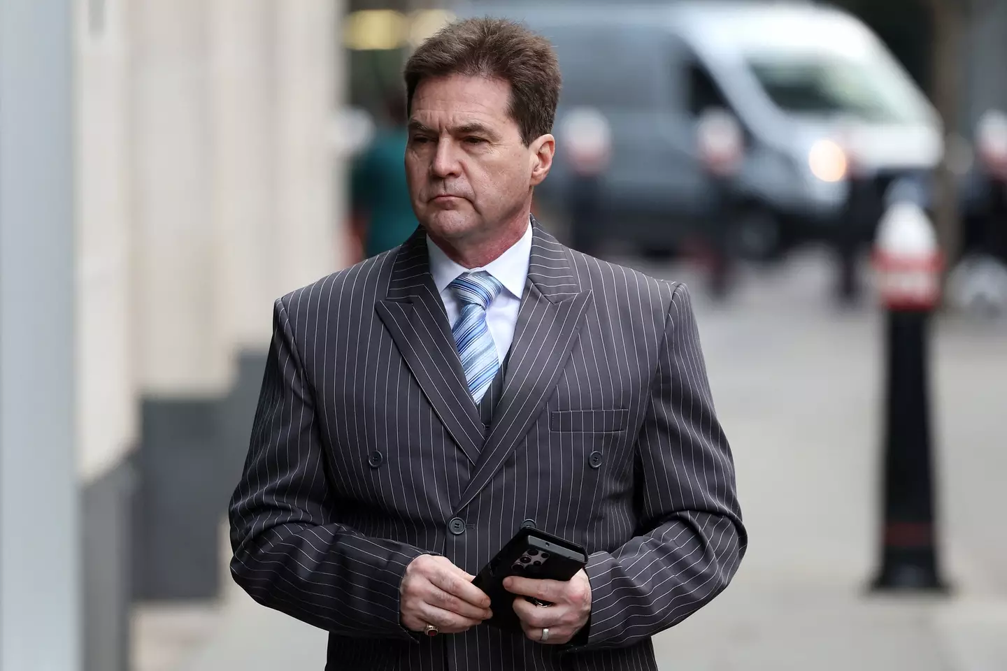 Australian computer scientist Craig Wright arrives at the High Court in London on February 5, 2024.