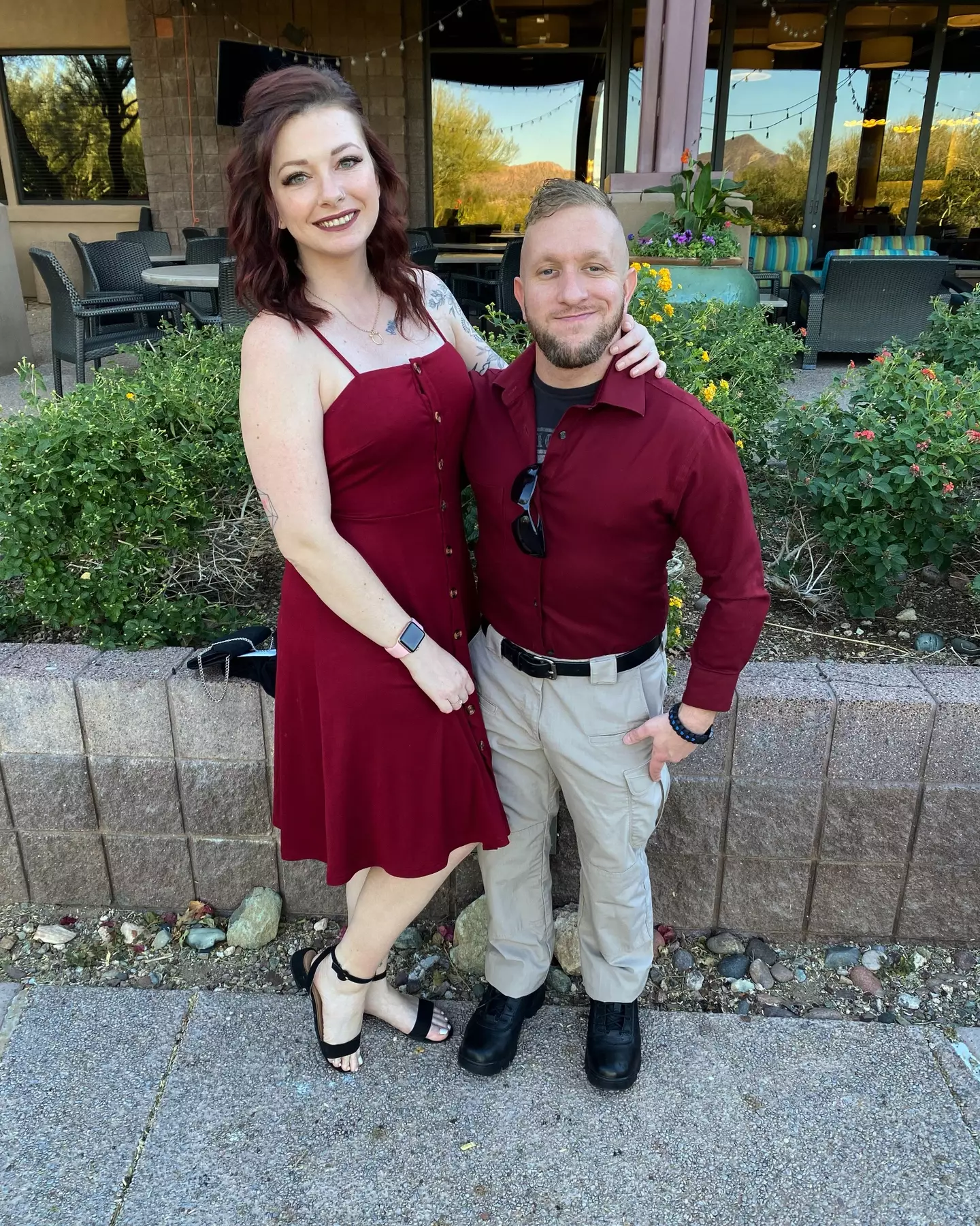 Jesika and Hunter aren't fussed about their height difference.