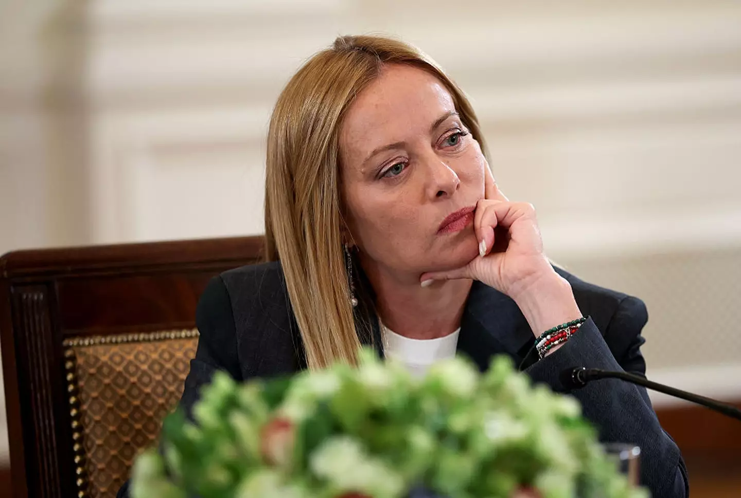 The Prime Minister of Italy was caught 'rolling' her eyes (Win McNamee/Getty Images)