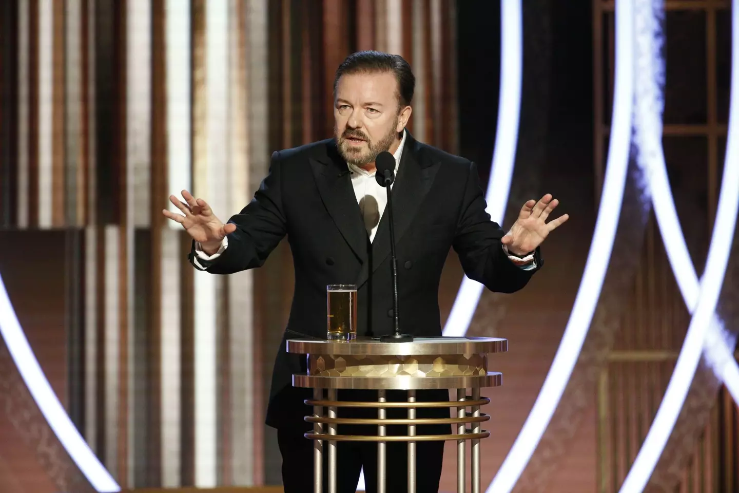 Ricky Gervais hosted his last Golden Globes in 2020.