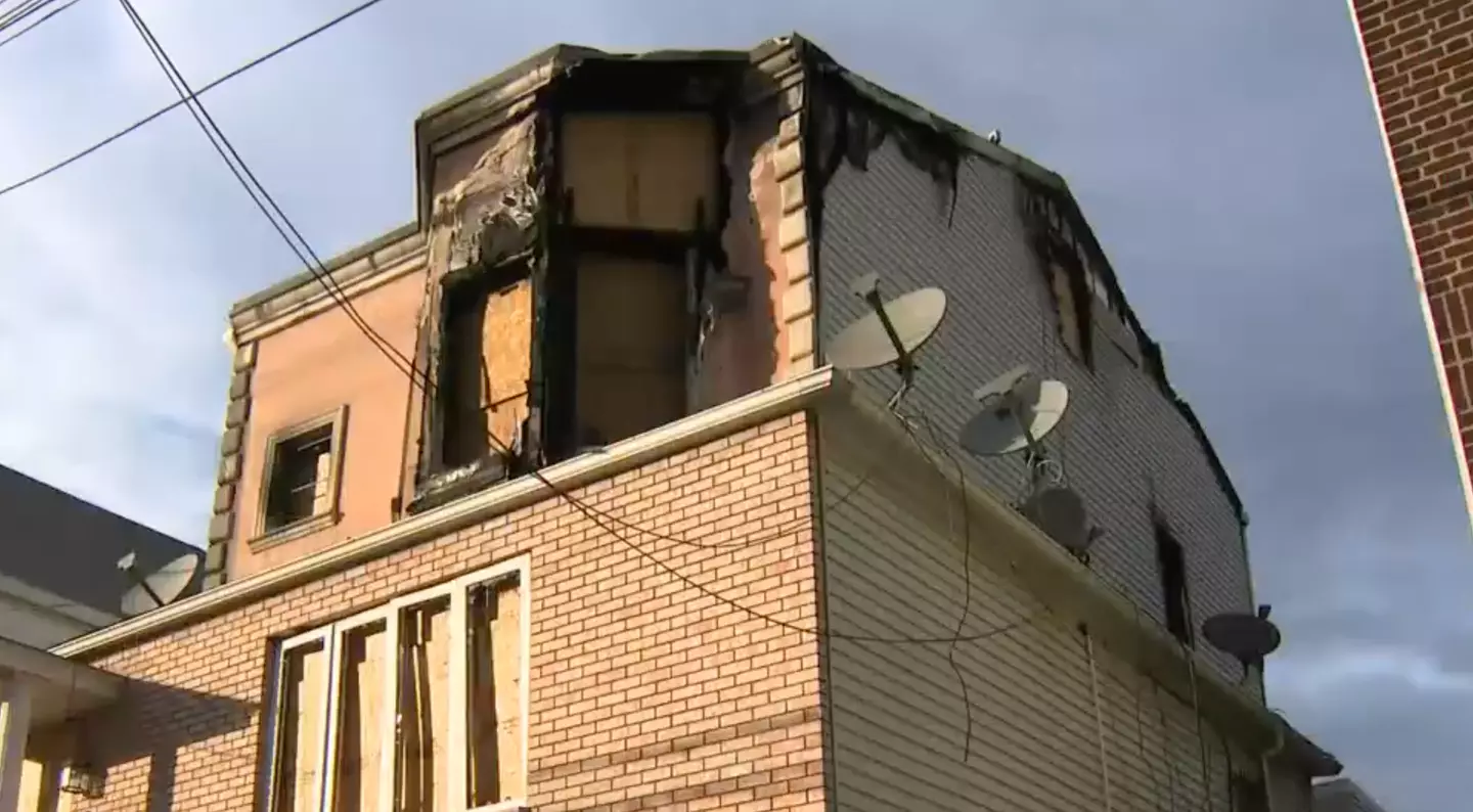 The alleged squatter was later charged with arson and criminal mischief. PIX11 News/YouTube