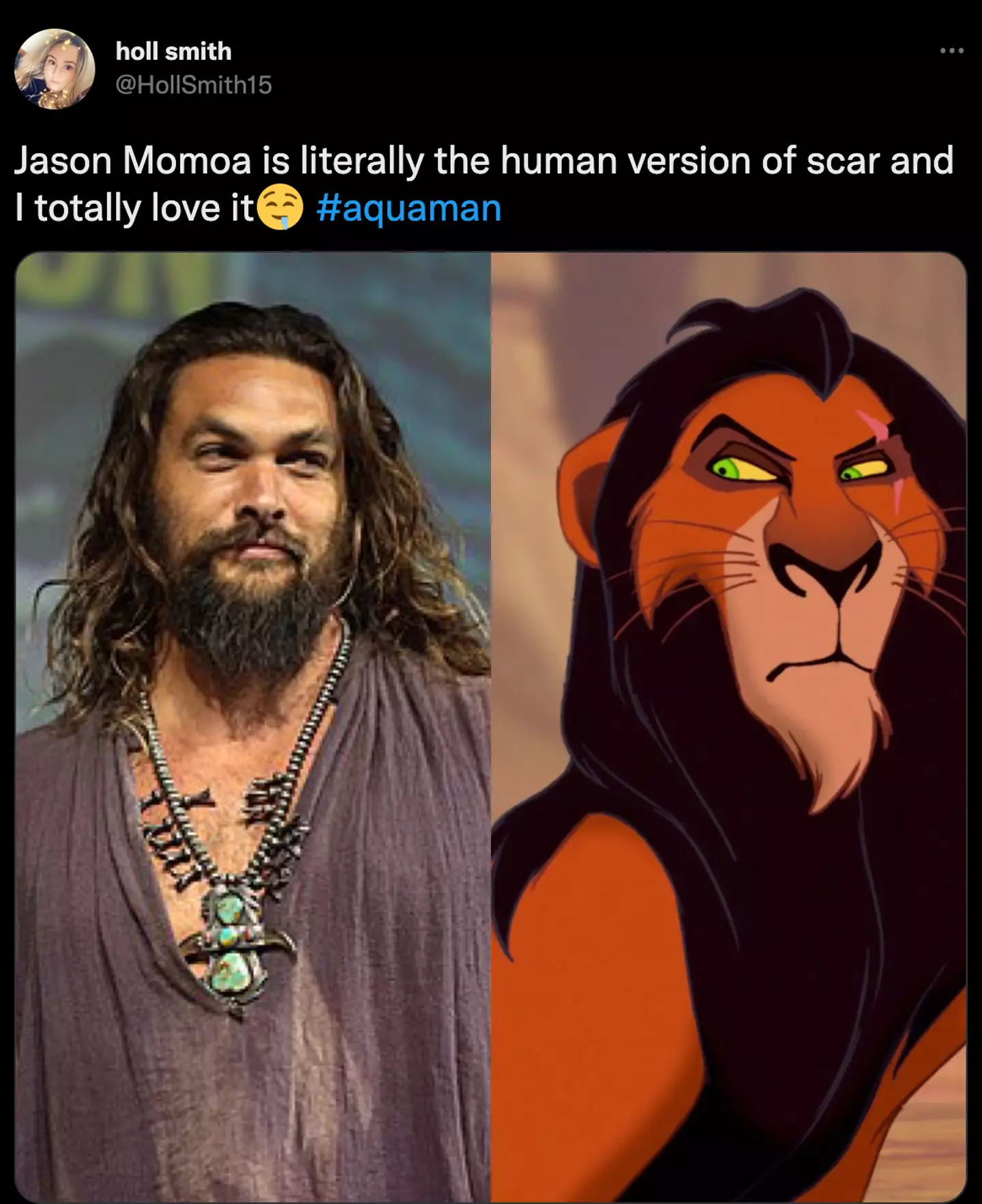 Fans have flocked to Twitter to weigh in on how Momoa got his scar.