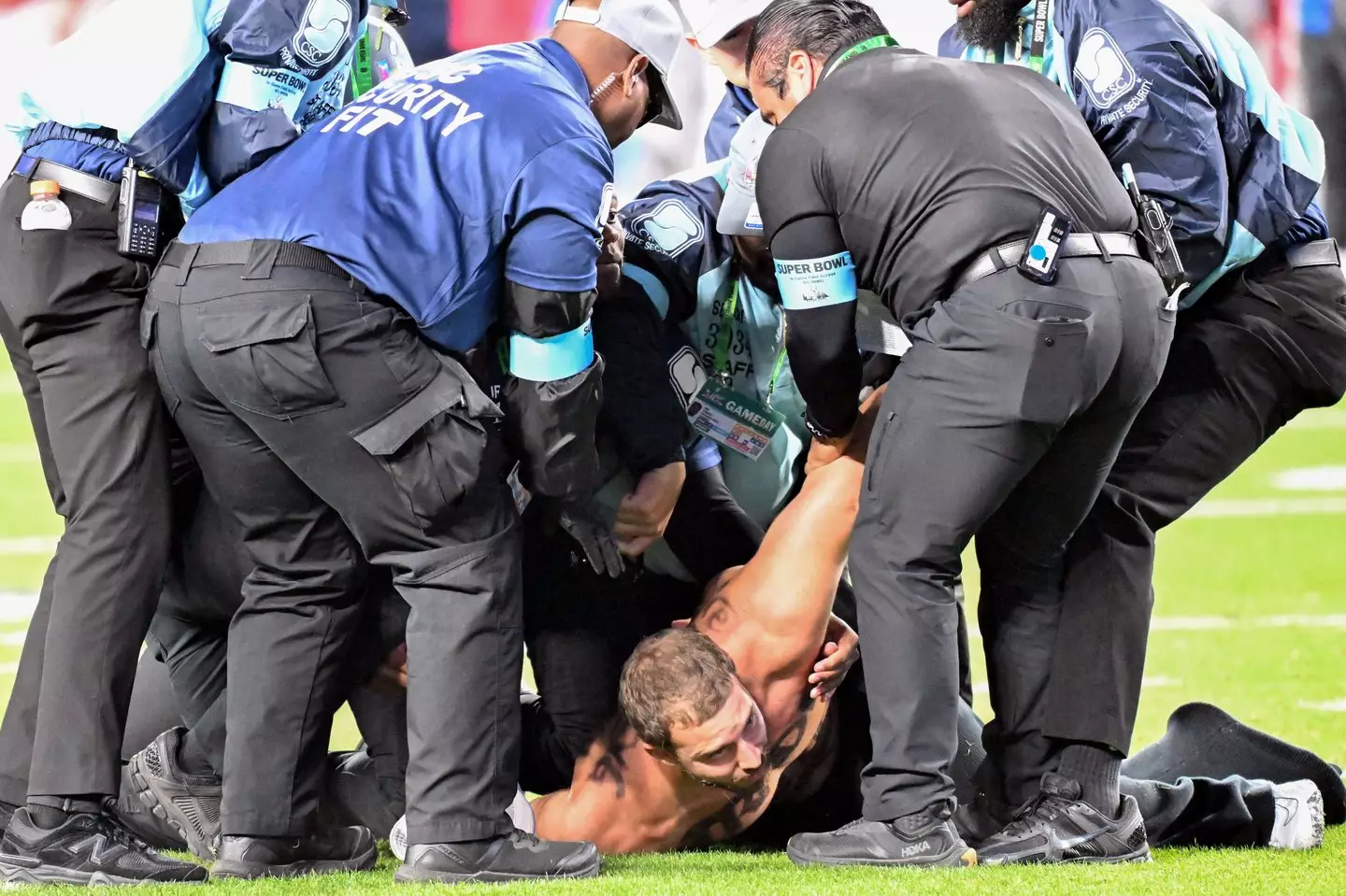 Gonzalez shortly after being caught (JOSH EDELSON / AFP via Getty Images)