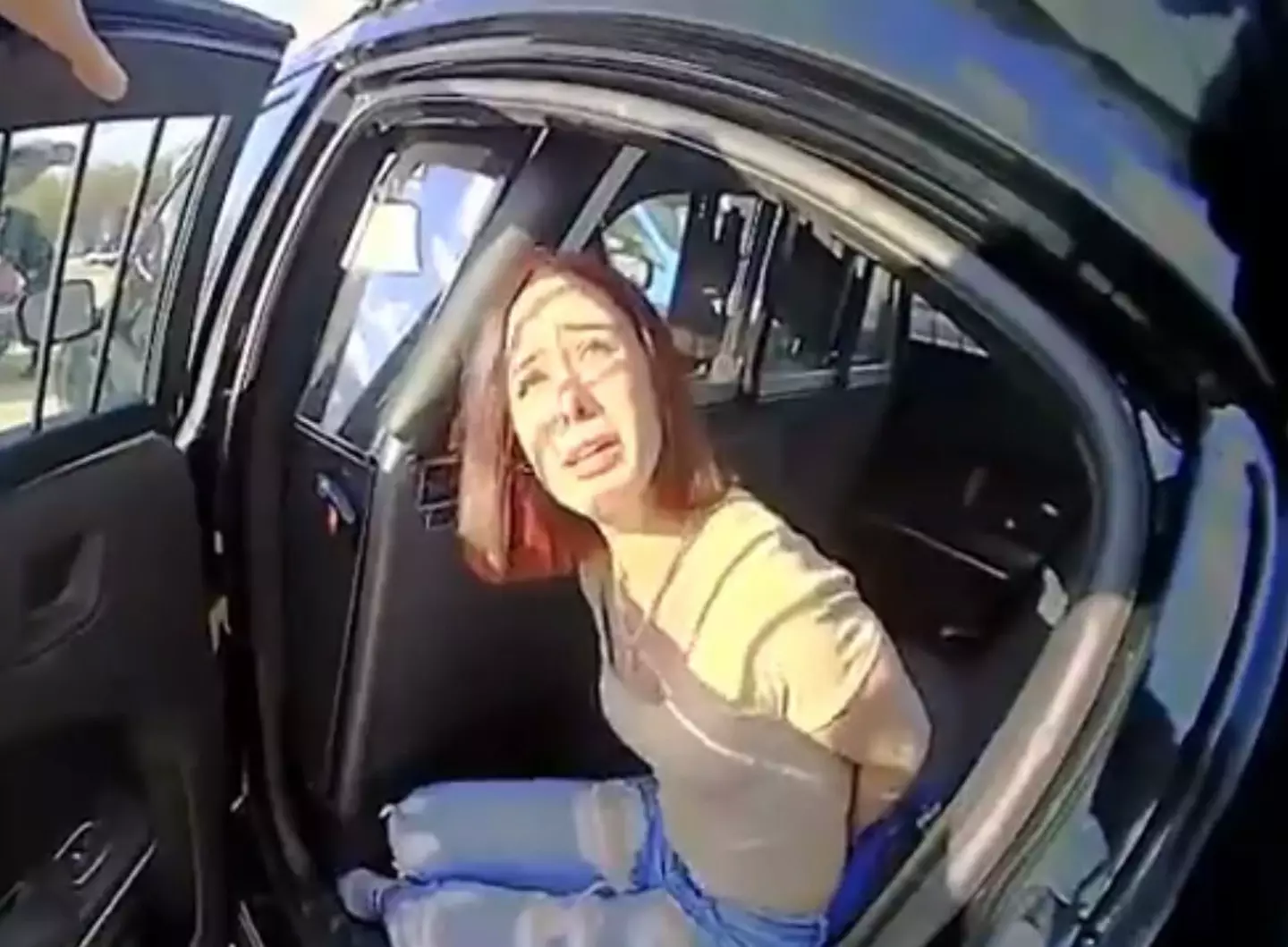 Cringeworthy bodycam footage shows a woman trying to seduce a cop as he arrests her for 'drunk driving'.