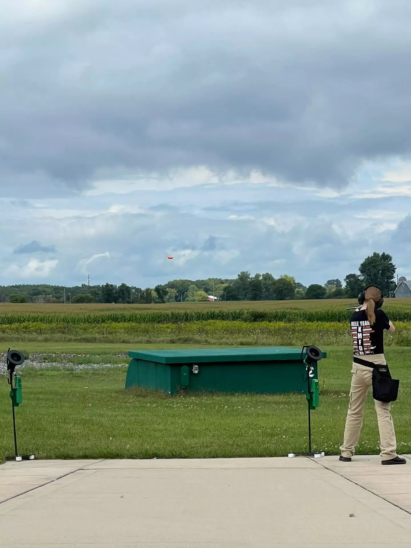 The teen is wearing a KMFDM band t-shirt at the shooting range (Facebook/Jeff Rupnow)