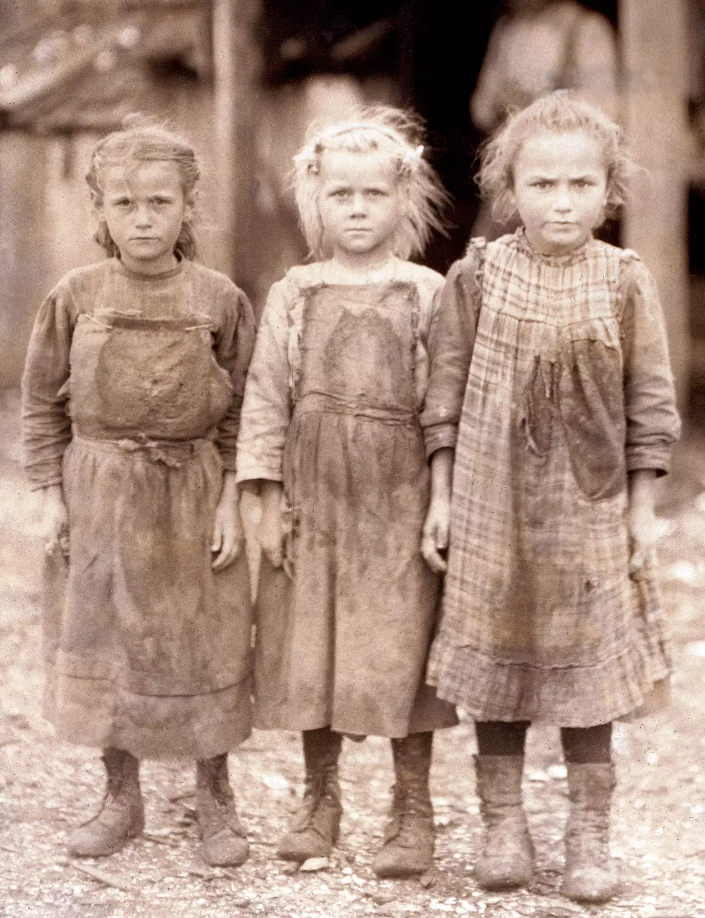 Lewis Hine documented child labor before it was banned.