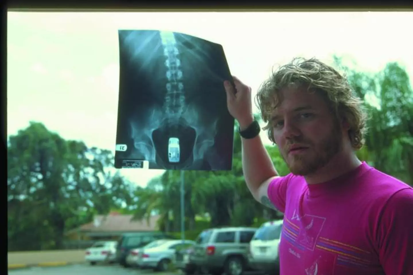 Ryan Dunn's infamous car stunt. (Paramount Pictures)