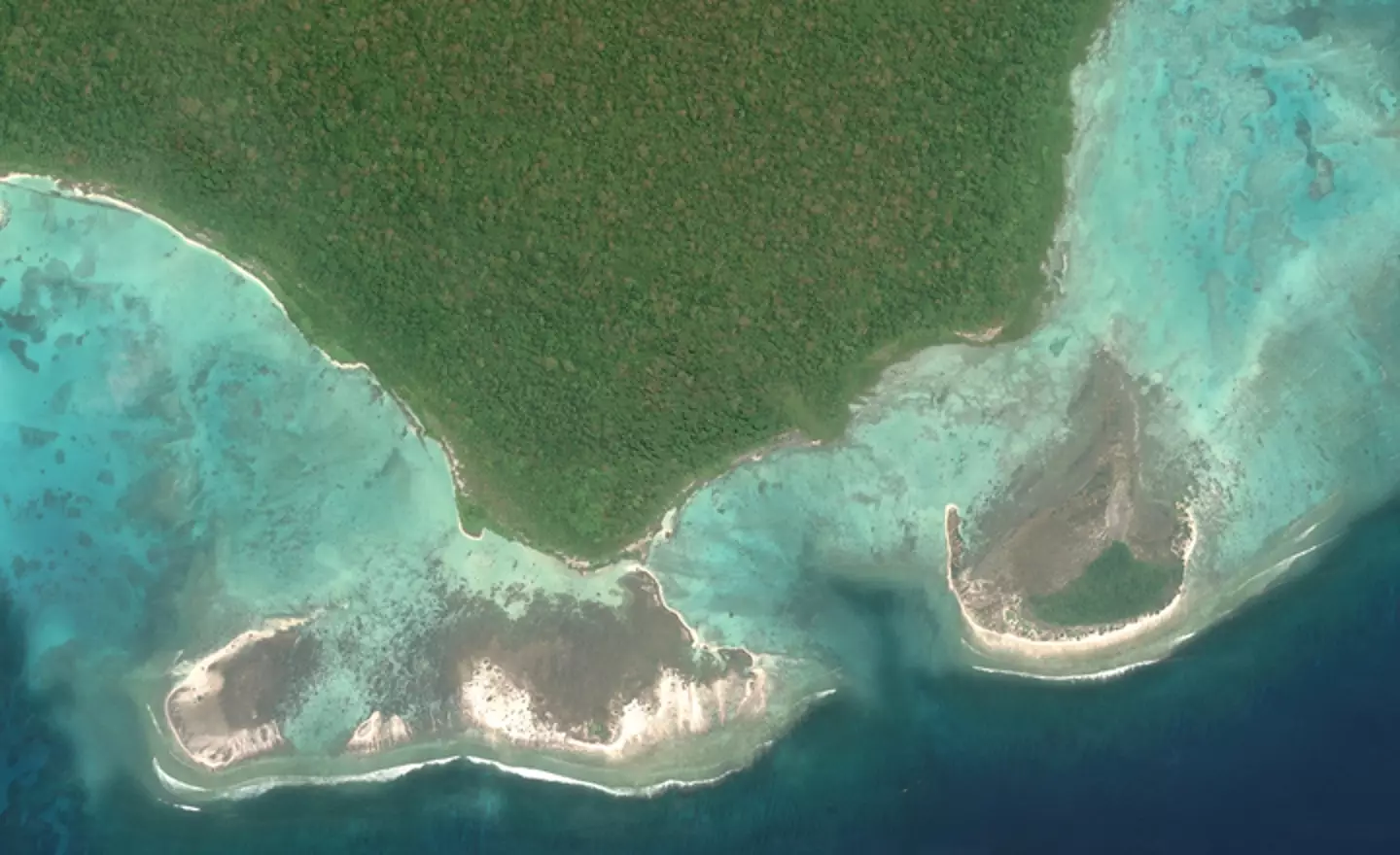 North Sentinel Island is off limits (2024 Maxar Technologies/Getty Images)